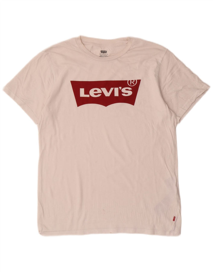 Levi's T-Shirt Graphique Homme Petit Blanc Coton