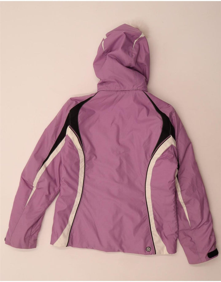 Colmar Veste de ski à capuche pour femme IT 46 Large Violet Colourblock