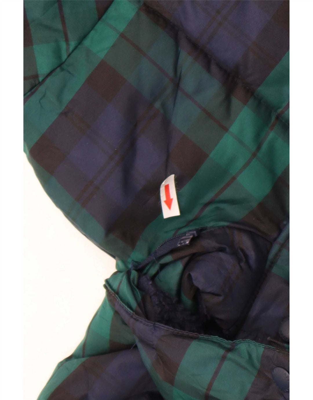 Gap Veste matelassée à capuche pour garçon 13-14 ans 2XL Bleu marine à carreaux Polyester