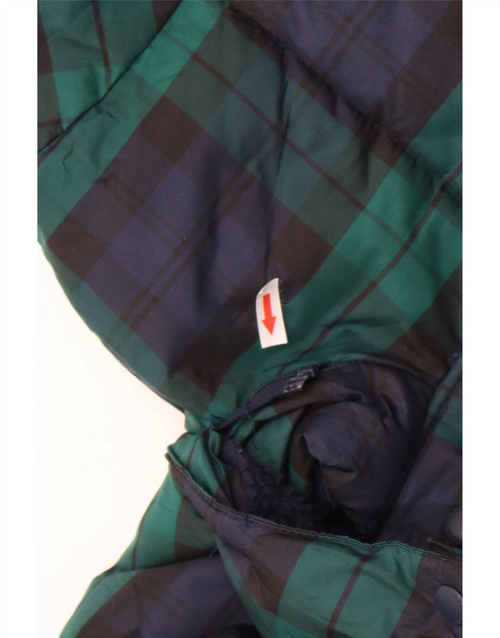 Gap Veste matelassée à capuche pour garçon 13-14 ans 2XL Bleu marine à carreaux Polyester