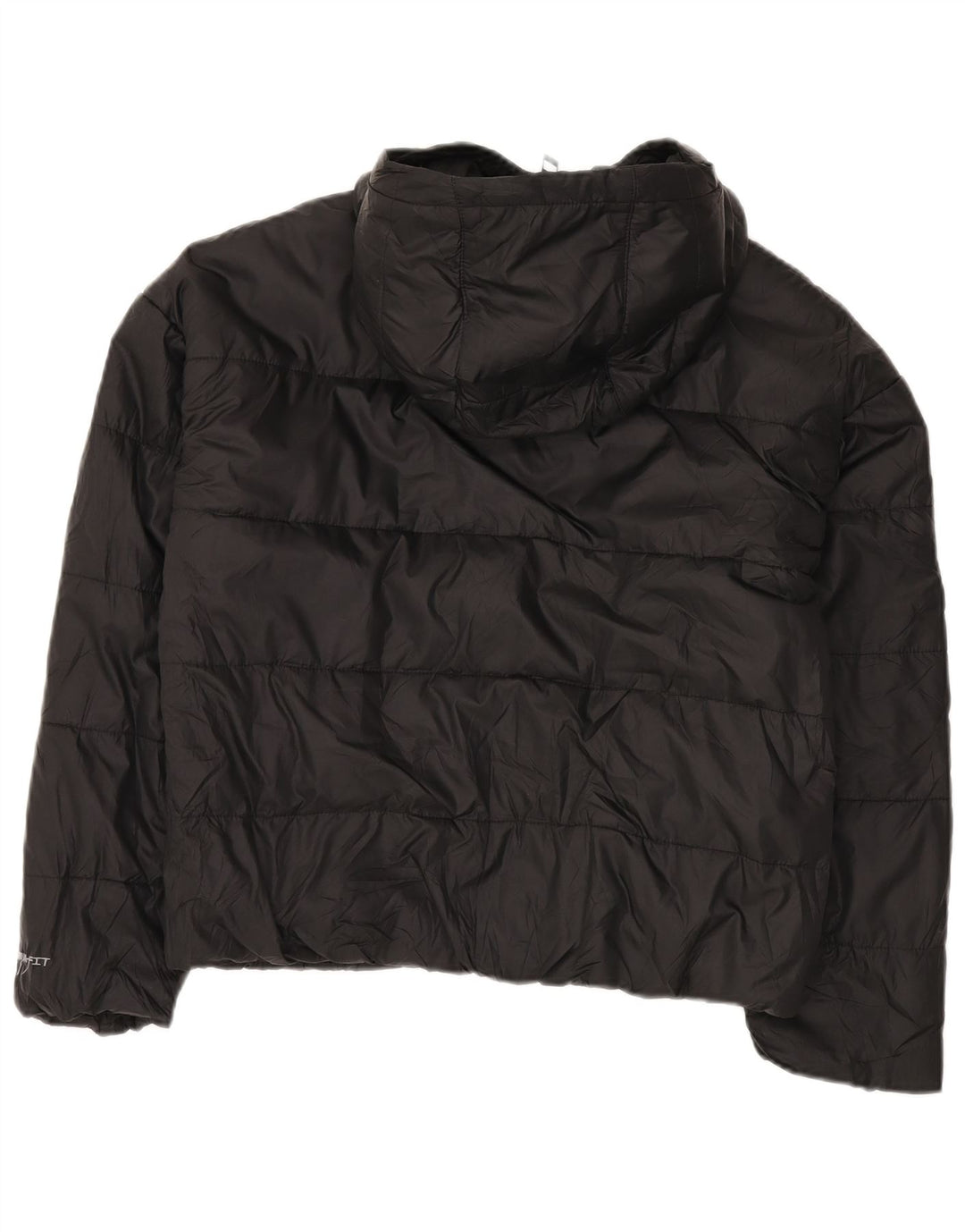 Nike Veste matelassée surdimensionnée à capuche Therma-Fit pour femme UK 10 Small Noir