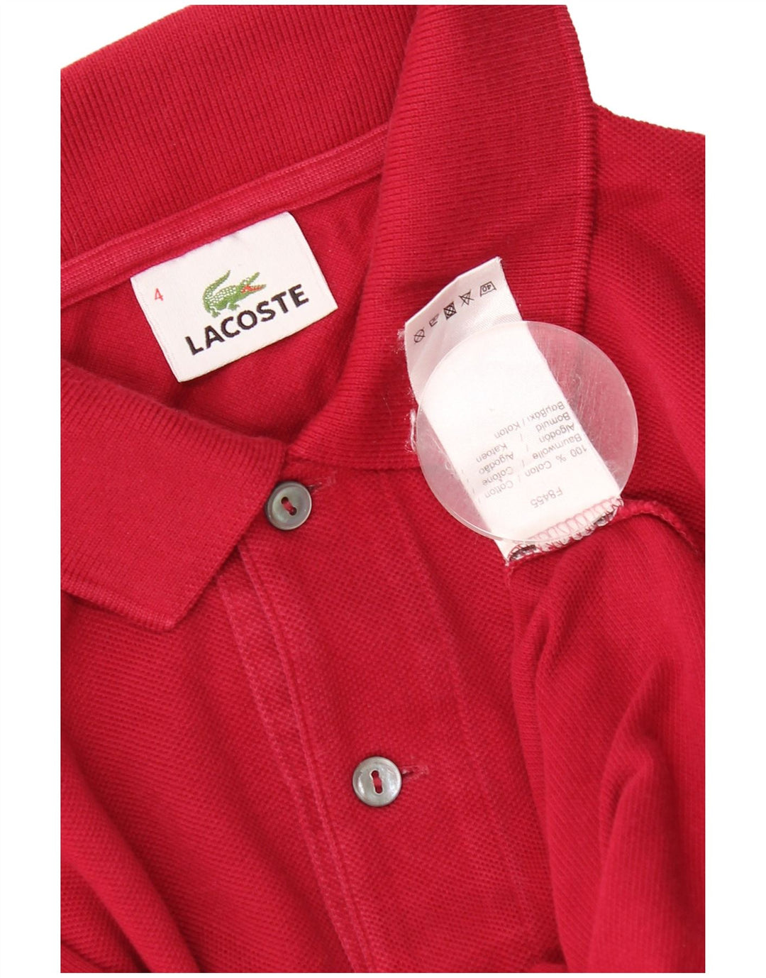 Lacoste Polo Homme Taille 4 Coton Rouge Moyen