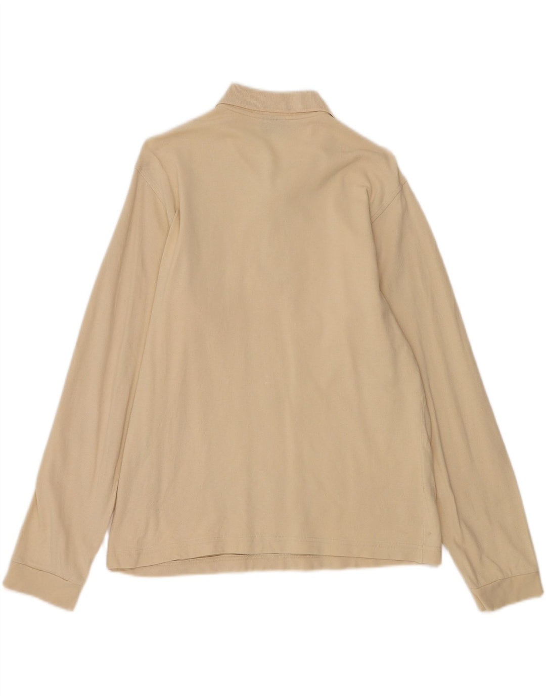 CHAMPION Mens Long Sleeve Polo Shirt Medium Beige