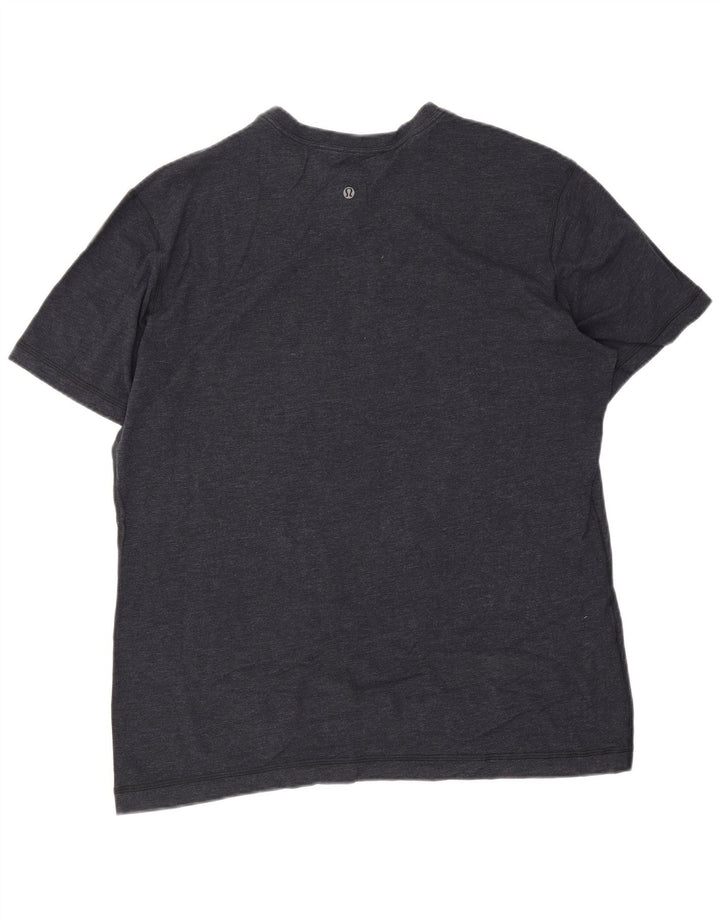 Lululemon T-Shirt Homme Top 2XL Bleu Marine Coton