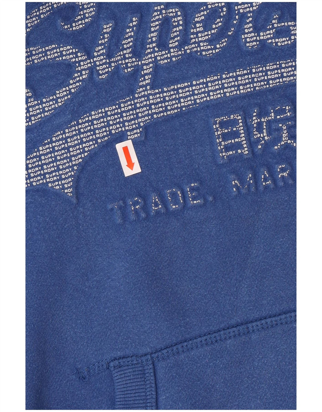 SUPERDRY Pull à capuche surdimensionné graphique pour femme UK 10 Petit Bleu Coton