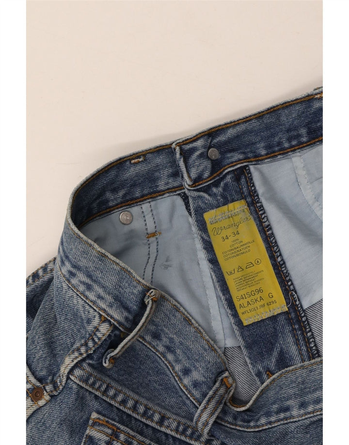 WRANGLER Jean Droit Alaska W34 L27 Homme Bleu Coton