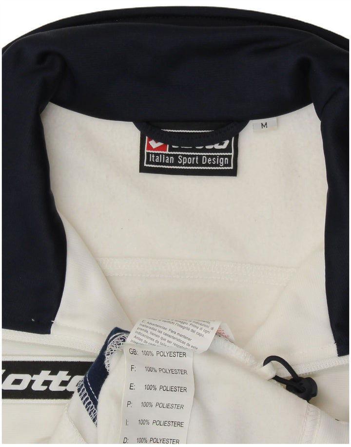 LOTTO Veste de Survêtement Homme Blanc Moyen Polyester Colorblock