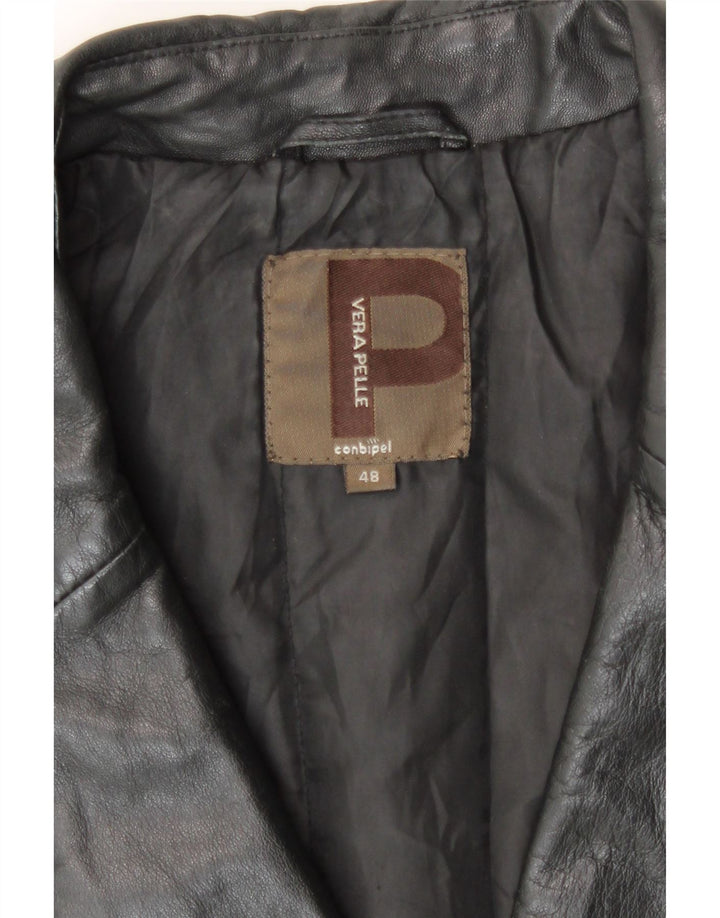 Conbipel Manteau en Cuir Femme IT 48 XL Cuir Noir