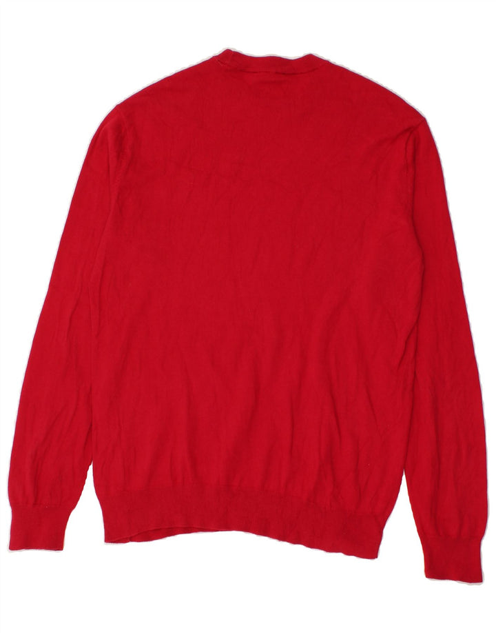 ARMANI EXCHANGE Pull graphique à col rond pour homme en coton rouge Large