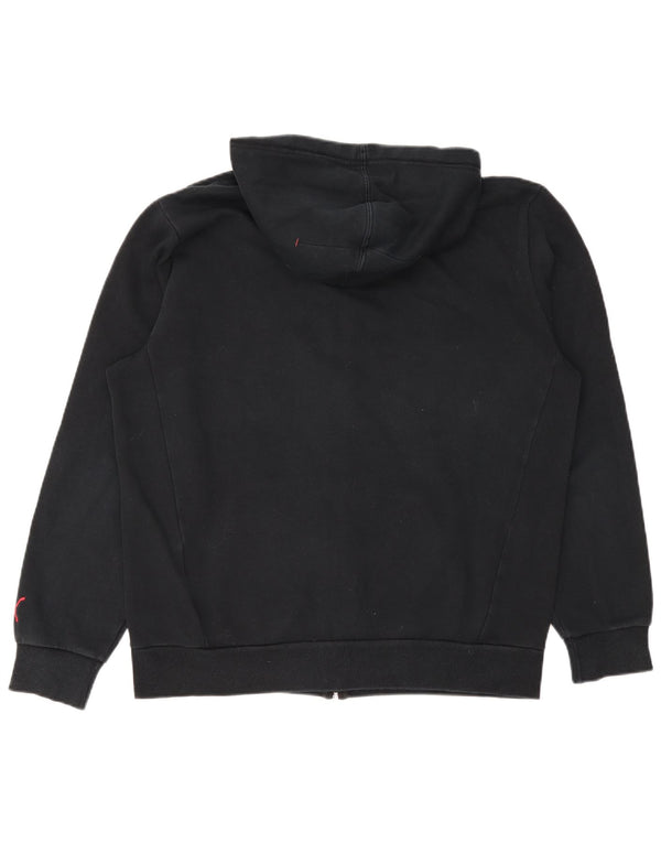 Puma Mens Graphic Zip Hoodie Sweater Large Navy Blue Cotton