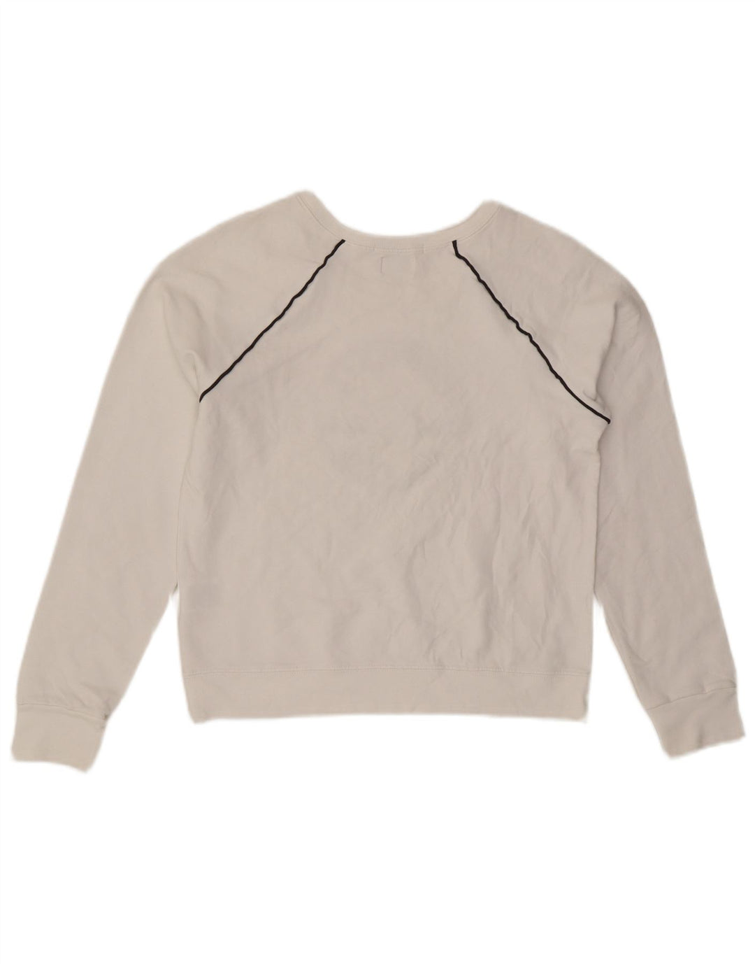 CONVERSE Sweat-shirt court Chuck Taylor pour femme UK 12 Blanc moyen