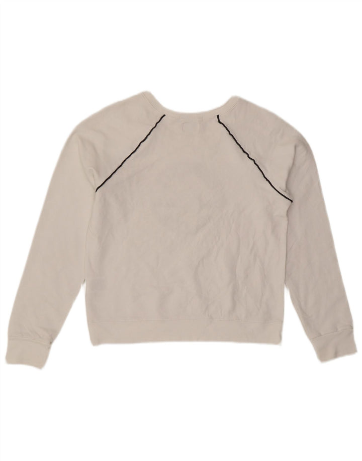 CONVERSE Sweat-shirt court Chuck Taylor pour femme UK 12 Blanc moyen