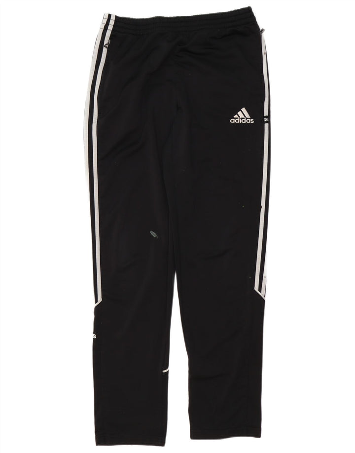 ADIDAS Boys Graphic Tracksuit Trousers 15-16 Years  Black Polyester