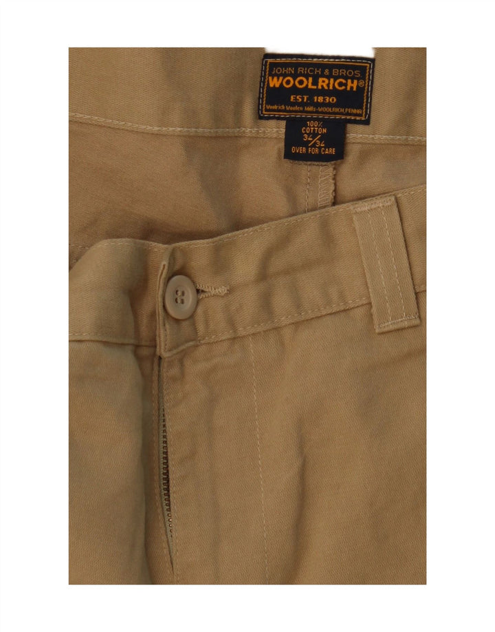 WOOLRICH Womens Straight Cargo Trousers W34 L30 Beige Cotton Vintage Woolrich and Second-Hand Woolrich from Messina Hembry 