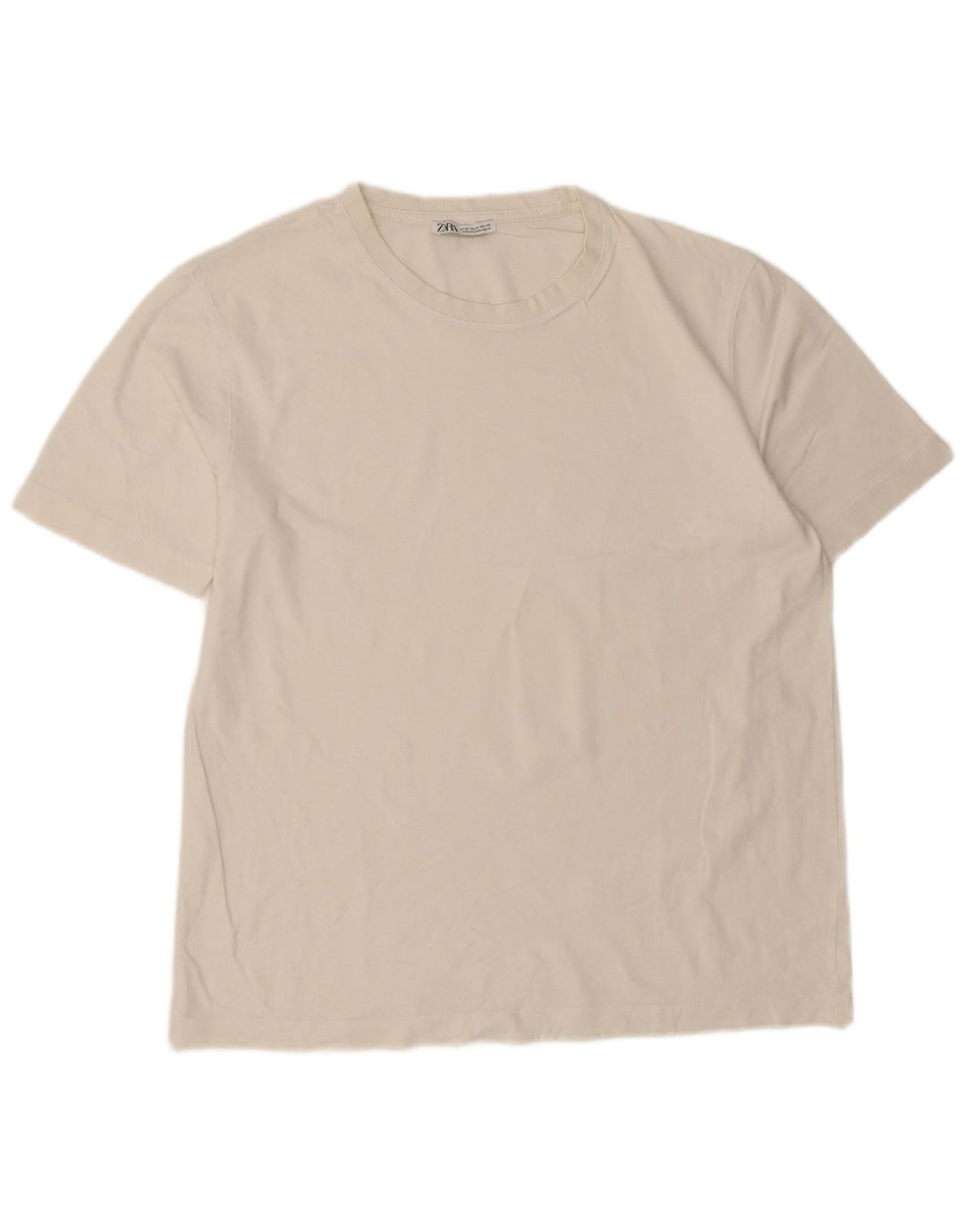Zara Homme T-Shirt Haut Moyen Blanc Coton