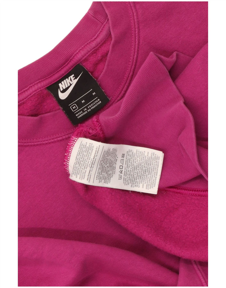 NIKE Sweat-shirt court surdimensionné pour femme UK 14 en coton rose moyen