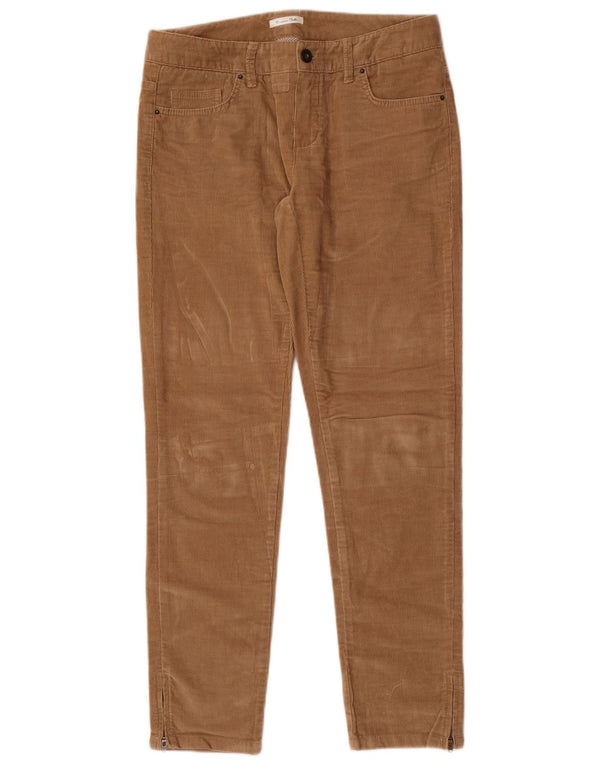 Massimo Dutti Pantalon slim en velours côtelé pour femme EU 38 Small W28 L29 Beige