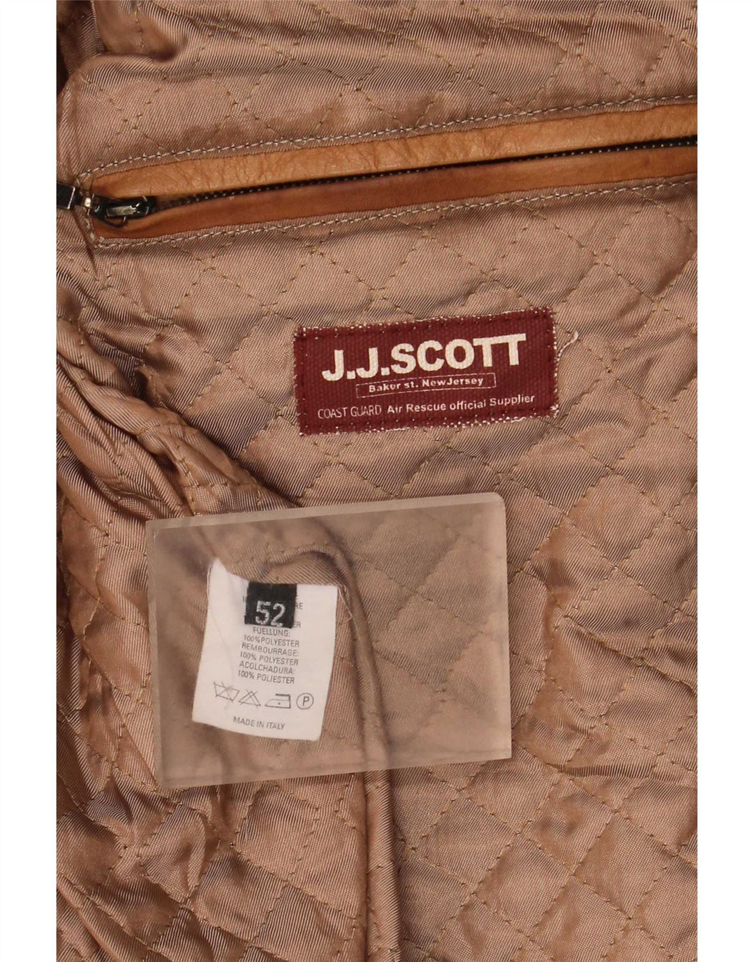 J.J.Scott Veste en cuir pour homme IT 52 XL Beige