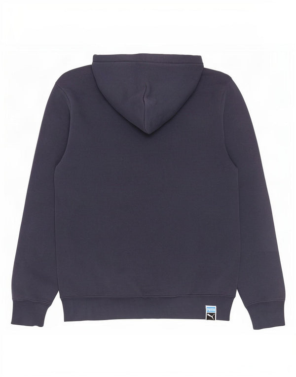 Puma Pull à capuche pour homme Bleu marine Large Colorblock