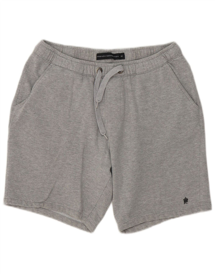 French Connection Short de Sport Homme Gris Moyen Moucheté Polyester