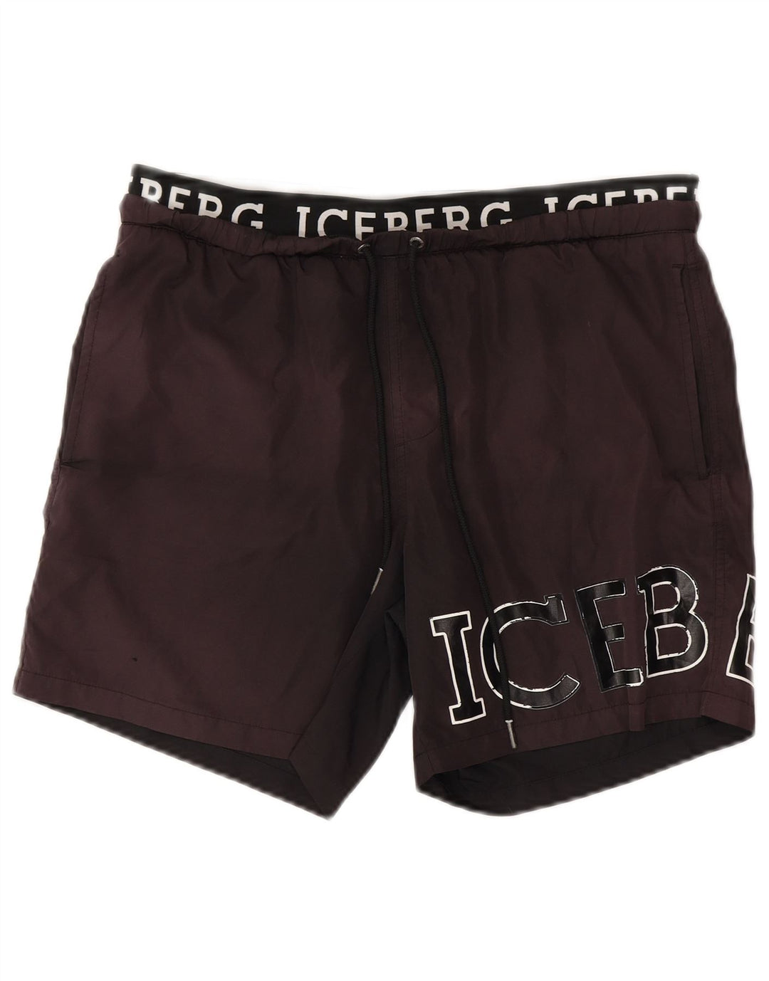 ICEBERG Short de Bain Graphique Homme Grand Noir Polyester