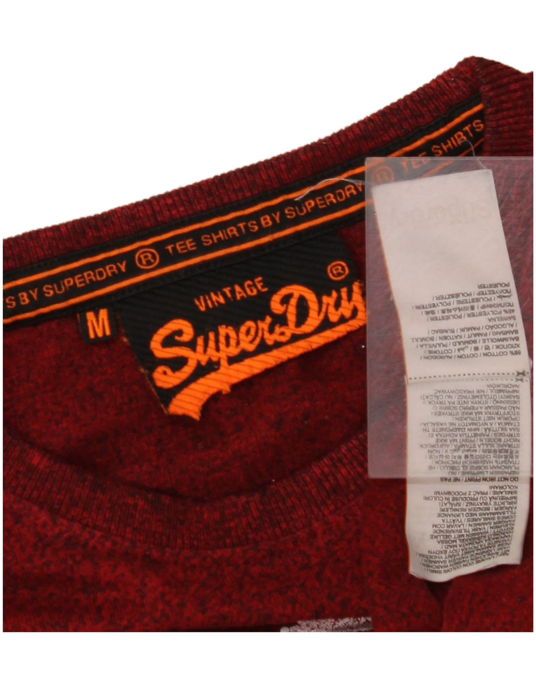 SUPERDRY T-Shirt Graphique Homme Rouge Moyen Coton