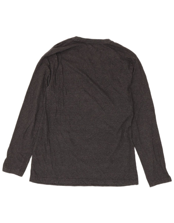 Reebok Mens Graphic Top Long Sleeve Medium Grey Cotton