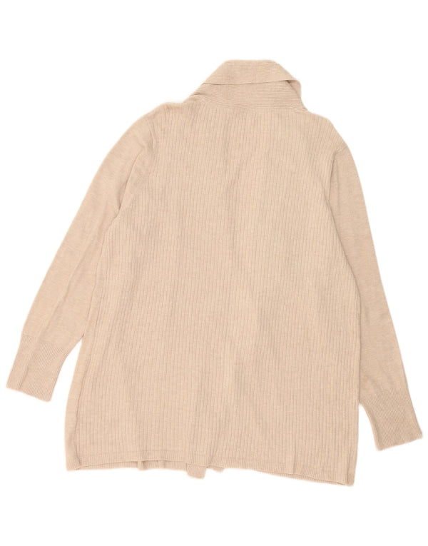M&Co Cardigan ouvert long pour femme UK 20 2XL Beige Viscose