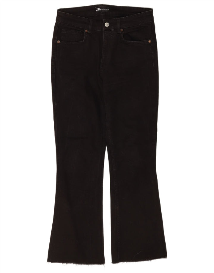 Zara Jean évasé femme EU 38 Small W28 L26 coton noir