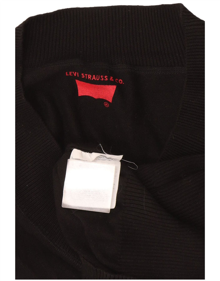 Levi's Pull Col V Femme UK 12 Noir Moyen Coton
