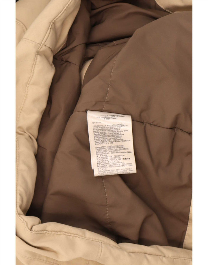 Jack Wolfskin Veste Parka À Capuche Femme UK 14 Polyester Beige Moyen