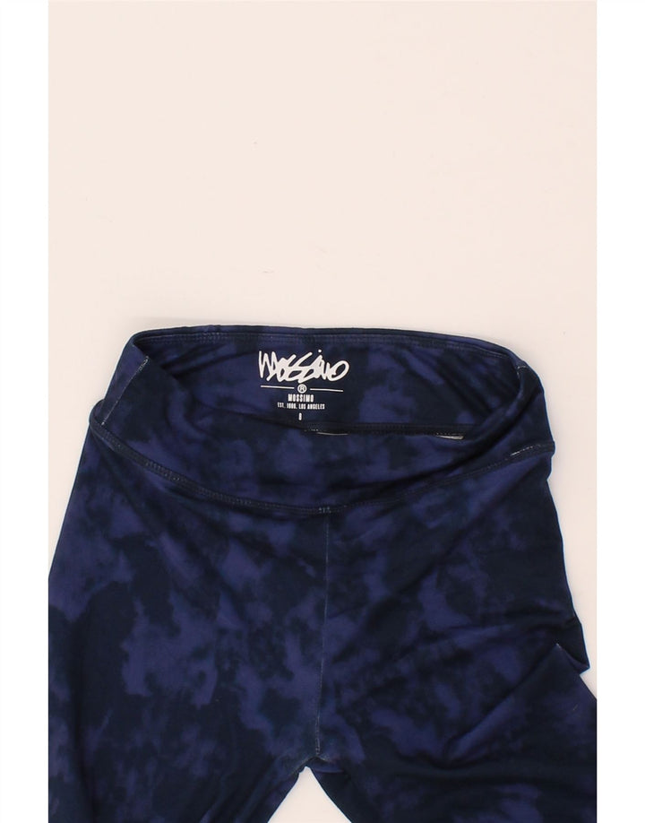 MOSSIMO Womens Graphic Leggings US 8 Medium Navy Blue Tie Dye Vintage Mossimo and Second-Hand Mossimo from Messina Hembry 