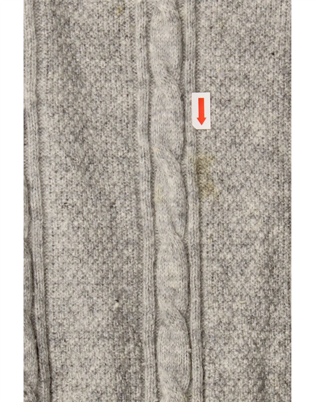 Crew Clothing Pull à col zippé pour homme en laine d'agneau gris Taille L