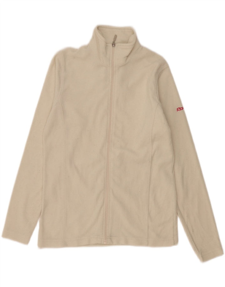 Reebok Veste polaire pour femme UK 10 Small Blanc cassé Polyester