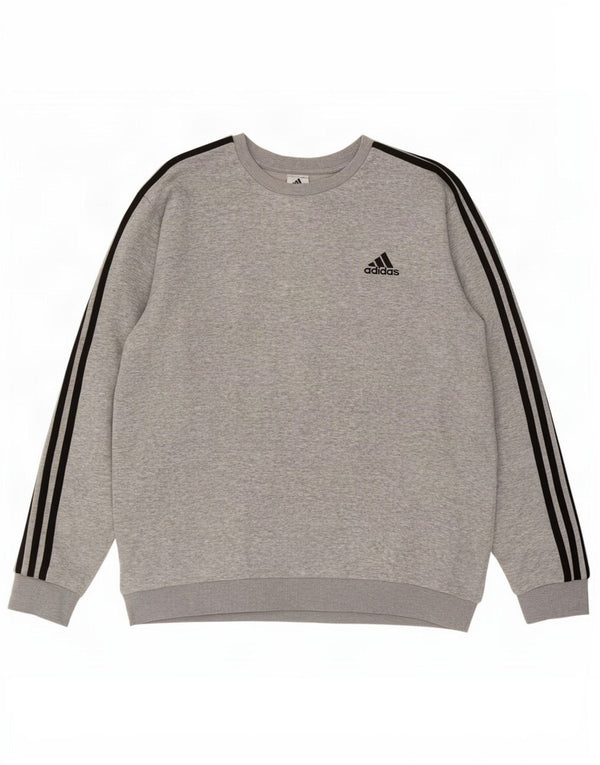 Adidas Sweatshirt Jumper XL Gris Moucheté Coton
