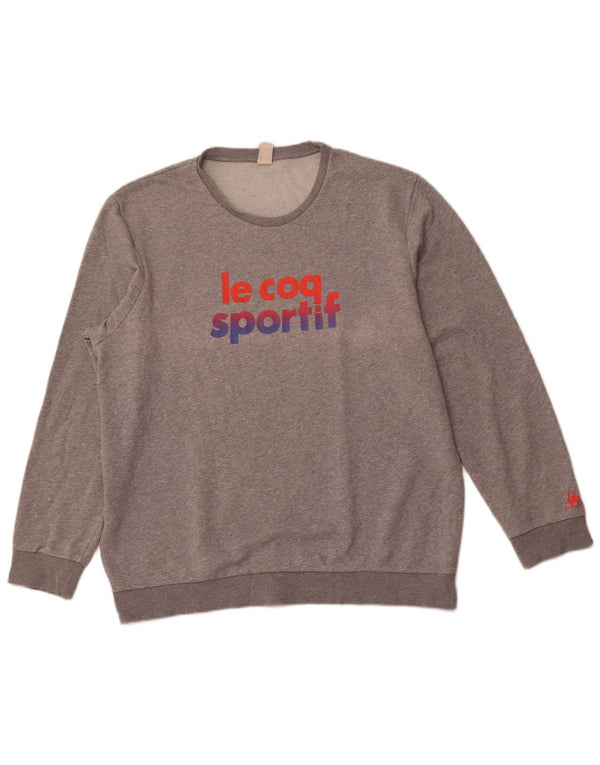 LE COQ SPORTIF Sweat-Shirt Graphique Homme 2XL Gris Coton