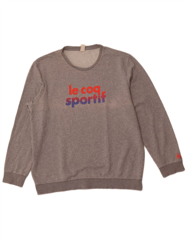 LE COQ SPORTIF Sweat-Shirt Graphique Homme 2XL Gris Coton
