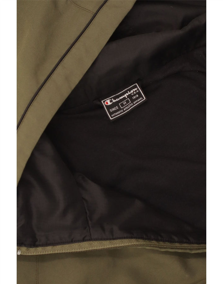 Champion Veste coupe-vent à capuche pour homme UK 38 Medium Kaki Colourblock