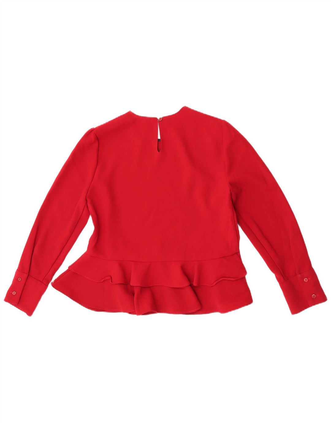 Zara Chemisier à manches longues pour femme UK 12 Rouge moyen