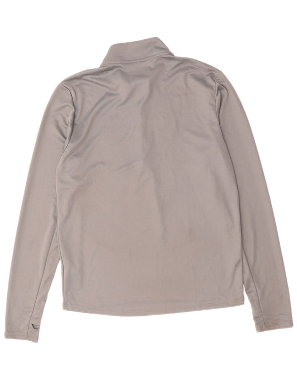 NIKE Haut de survêtement Dri Fit à col zippé pour homme Petit gris Polyester