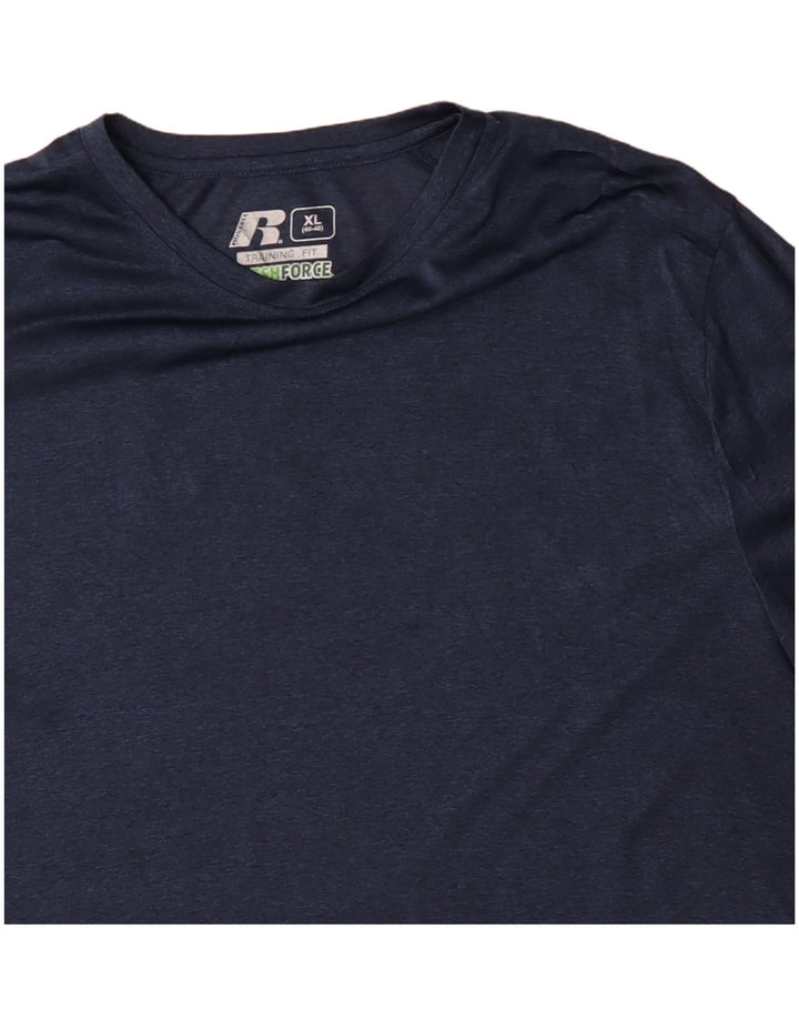 RUSSELL ATHLETIC T-Shirt Homme Top XL Bleu Marine Polyester
