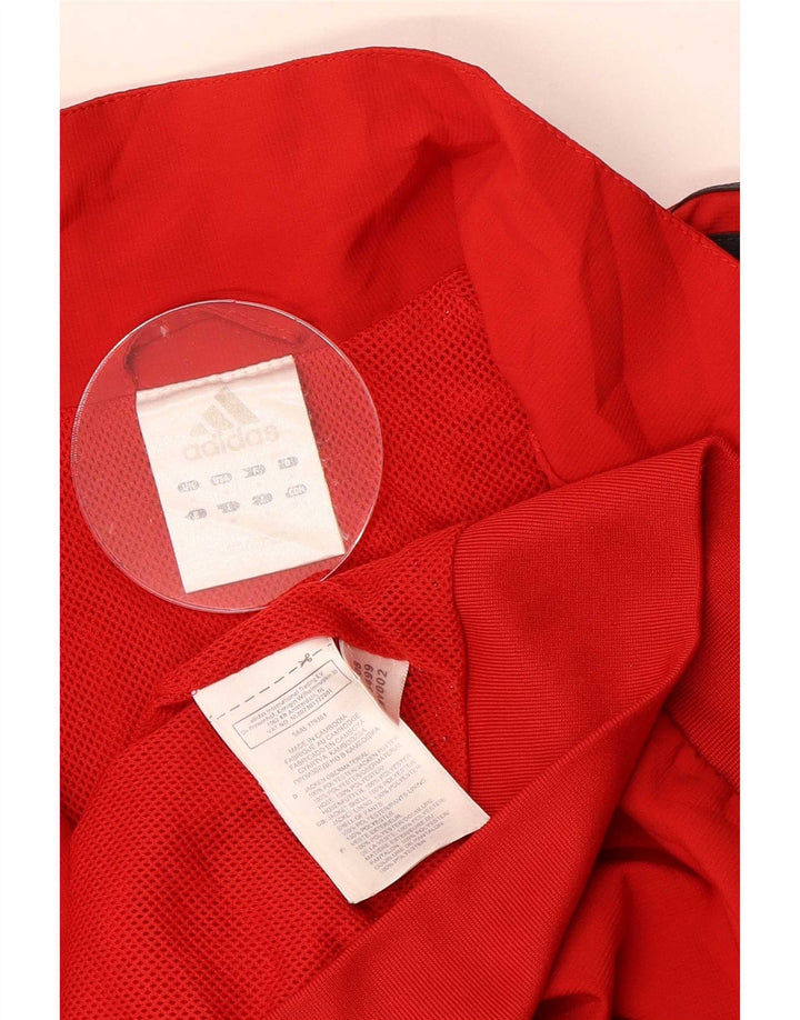 Adidas Veste de survêtement pour homme en polyester color block rouge moyen