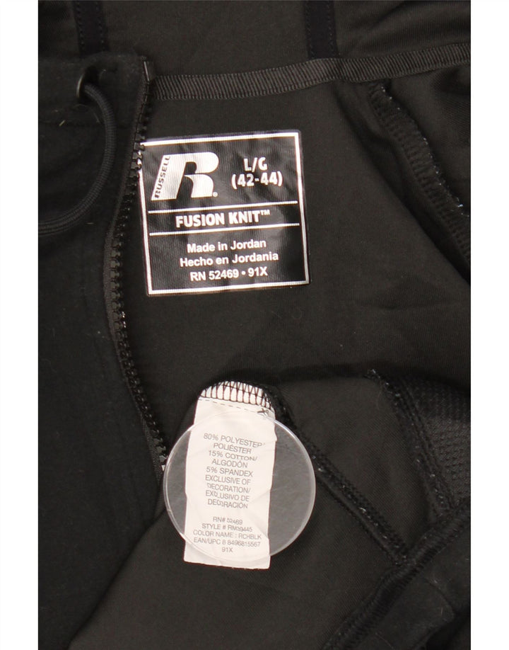 RUSSELL ATHLETIC Pull à capuche zippé pour homme UK 42/44 Grand Noir Polyester