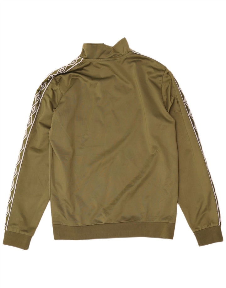 Umbro Sweat-shirt graphique à col zippé pour homme Petit Kaki Polyester