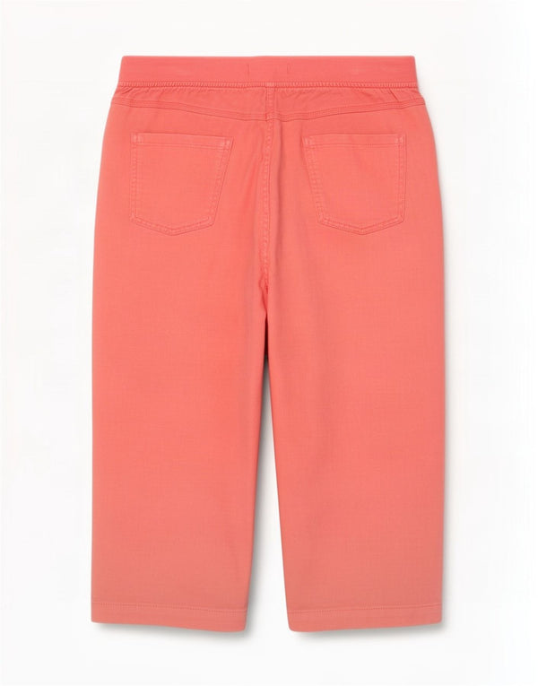 Marks & Spencer Womens Capri Trousers UK 18 XL W38 L20 Pink Linen
