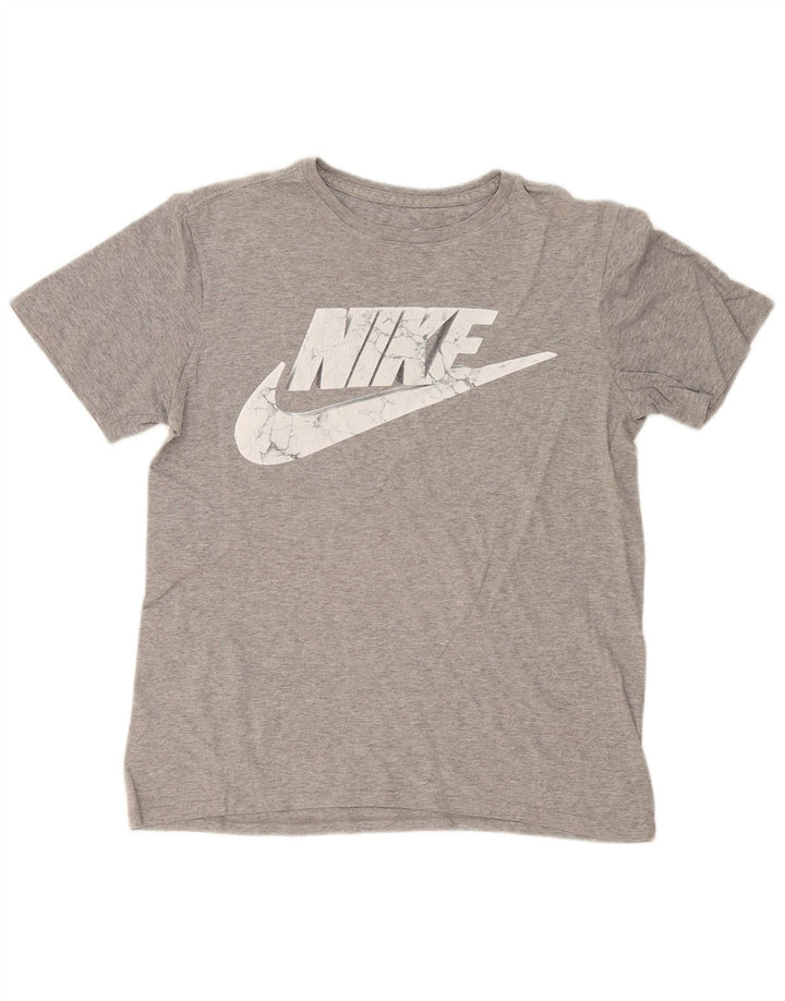 Nike T-shirt graphique coupe athlétique pour homme, petit, gris moucheté