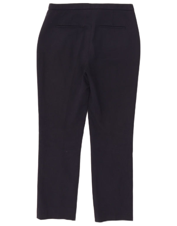 Reiss Pantalon court droit pour femme UK 6 XS W27 L25 Bleu marine Coton