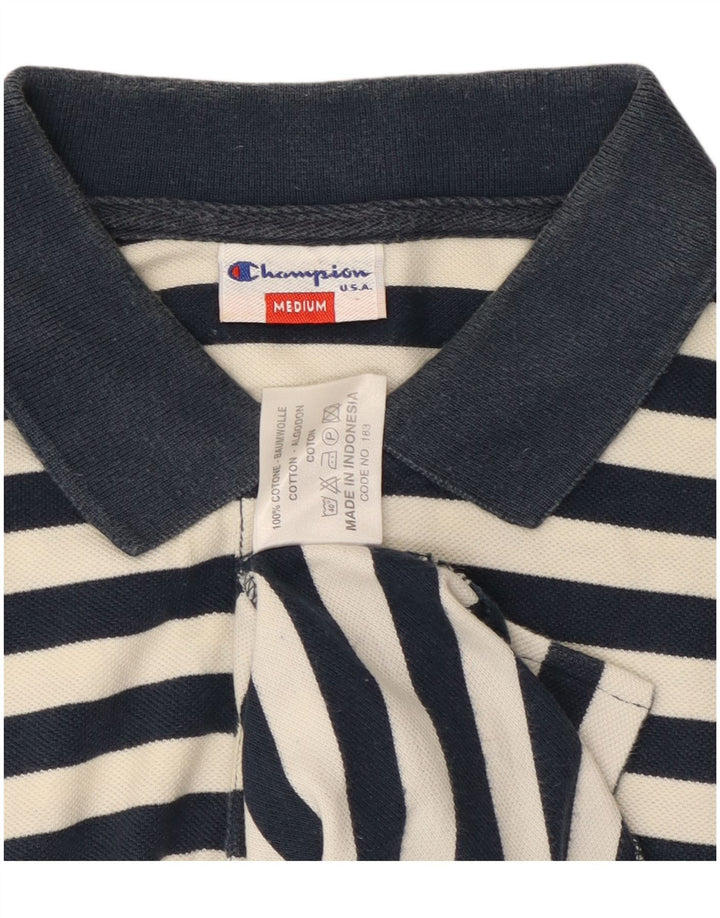 Champion Polo Homme Bleu Marine Moyen Rayé Coton