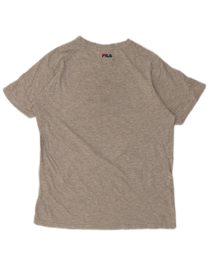 Fila T-Shirt Graphique Homme Gris Moyen Moucheté