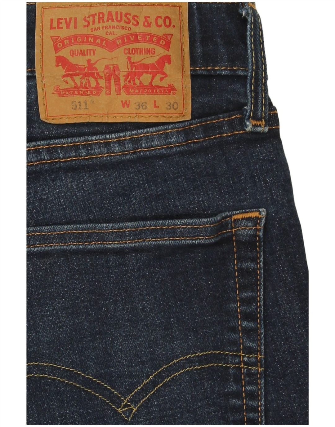 Levi's Jean Slim 511 Homme W36 L30 Bleu Marine Coton